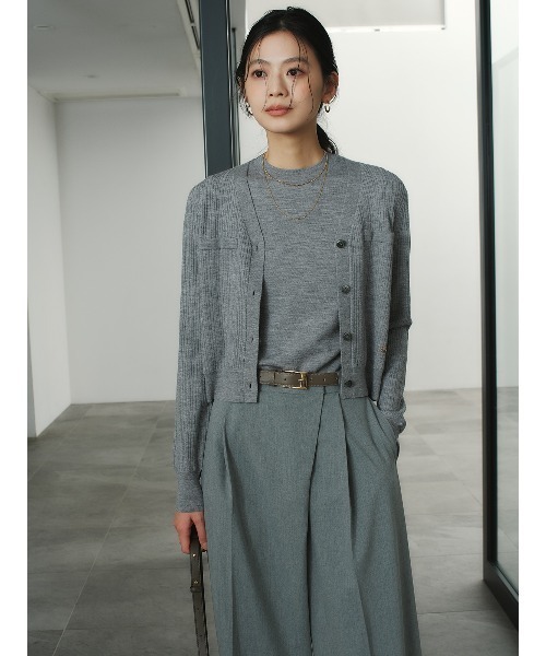 anuans（アニュアンス） カーディガン ラティスケーブルニット