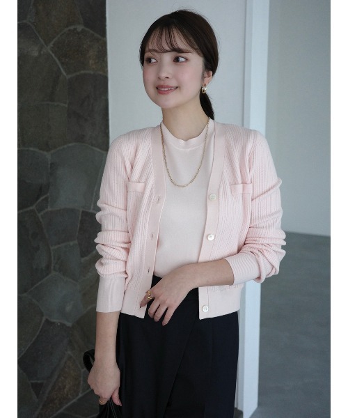 anuans（アニュアンス） カーディガン ラティスケーブルニット