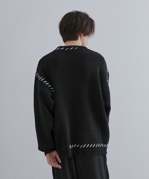 「JUNRED」 長袖ニット L ブルー メンズ_画像9