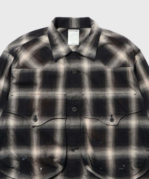 シャツ 「FACCIES」FADED OMBRE WESTERN SHORT BLS メンズの画像