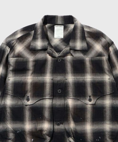 シャツ 「FACCIES」FADED OMBRE WESTERN SHORT BLS メンズの画像