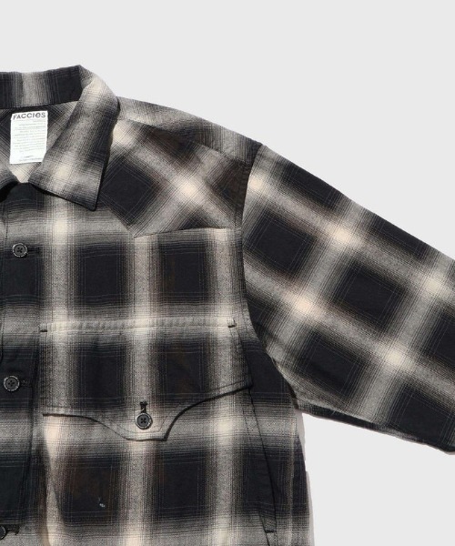 シャツ 「FACCIES」FADED OMBRE WESTERN SHORT BLS メンズの画像