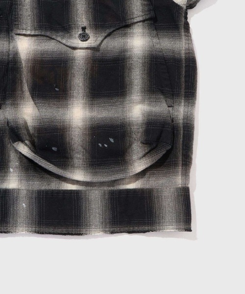 シャツ 「FACCIES」FADED OMBRE WESTERN SHORT BLS メンズの画像