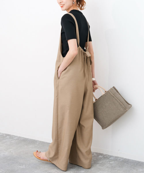 SPX ベージュ オーバーオール Spick＆Span（スピック アンド スパン） サロペット オーバーオール