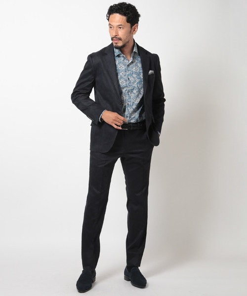 「MEN'S BIGI」 スラックス 03 チャコールグレー メンズ_画像2