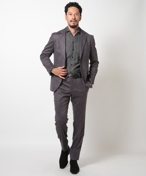 「MEN'S BIGI」 スラックス 03 チャコールグレー メンズ_画像5
