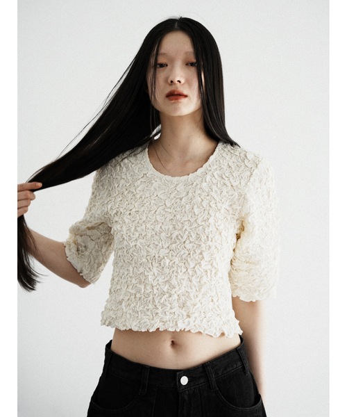 Katrin TOKYO tシャツ random shirring curve sleeve tops レディース