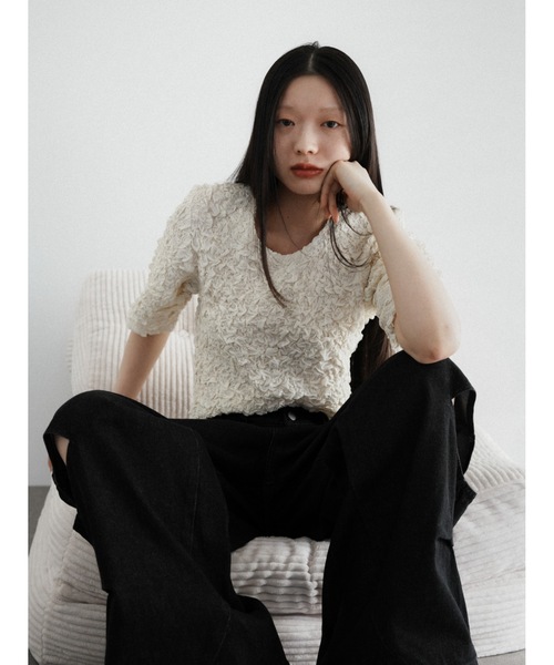Katrin TOKYO tシャツ random shirring curve sleeve tops レディース