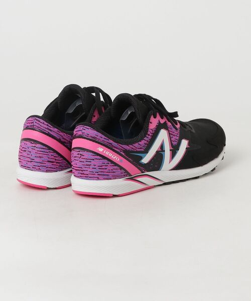 「New Balance」 ローカットスニーカー 24.5cm ブラック×ピンク レディース_画像2
