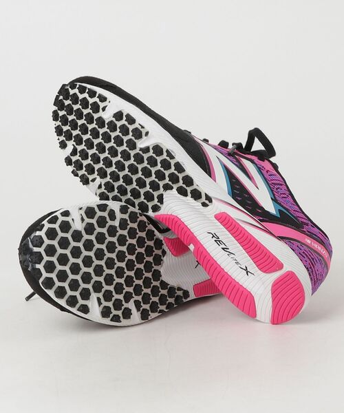 「New Balance」 ローカットスニーカー 24.5cm ブラック×ピンク レディース_画像3