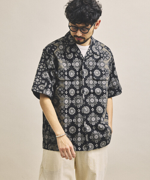 値下中 60s FRUIT OF THE LOOM バティック柄 半袖シャツ FREAK'S STORE（フリークスストア） シャツ 半袖 「新色追加」インド製