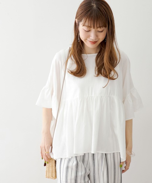「URBAN RESEARCH Sonny Label」 半袖ブラウス FREE ミント レディース_画像3