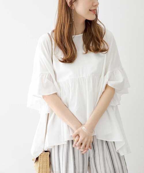「URBAN RESEARCH Sonny Label」 半袖ブラウス FREE ミント レディース_画像4