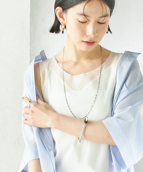 SHIPS（シップス） タンクトップ ノースリーブ 「手洗い可能」布帛