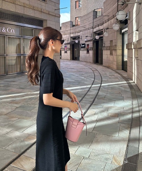 「KOBE LETTUCE」 ニットワンピース M ブラック レディース_画像5