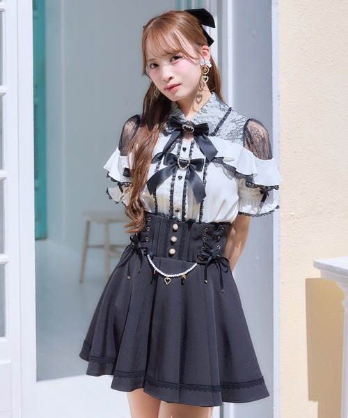 ROJITA（ロジータ） スカート サイドレースアップチェーン付きスカート