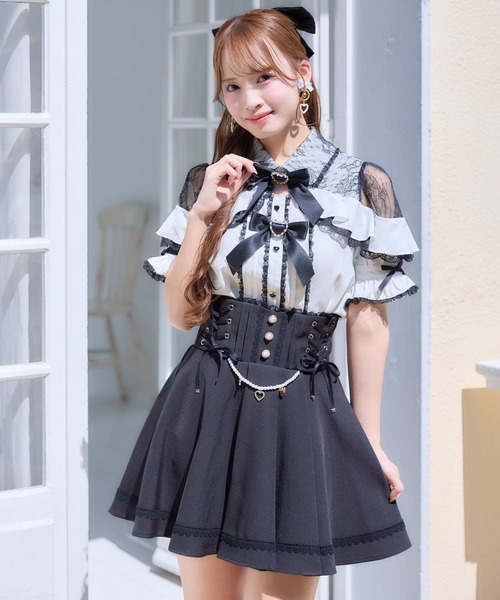 ROJITA（ロジータ） スカート サイドレースアップチェーン付きスカート