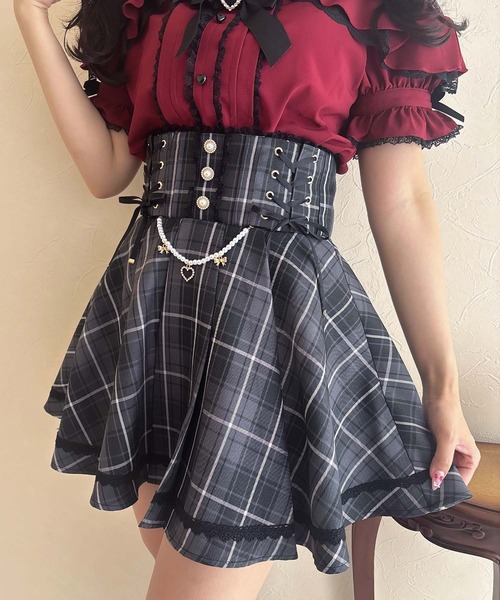 ROJITA（ロジータ） スカート サイドレースアップチェーン付きスカート