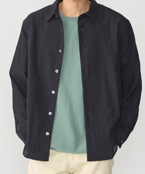 SHIPS（シップス） シャツ SHIPS: 3Dドット ロングスリーブ レギュラー
