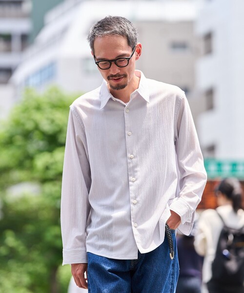 SHIPS（シップス） シャツ SHIPS: 3Dドット ロングスリーブ レギュラー