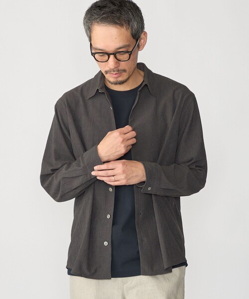 SHIPS（シップス） シャツ SHIPS: 3Dドット ロングスリーブ レギュラー