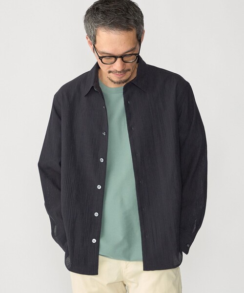 SHIPS（シップス） シャツ SHIPS: 3Dドット ロングスリーブ レギュラー