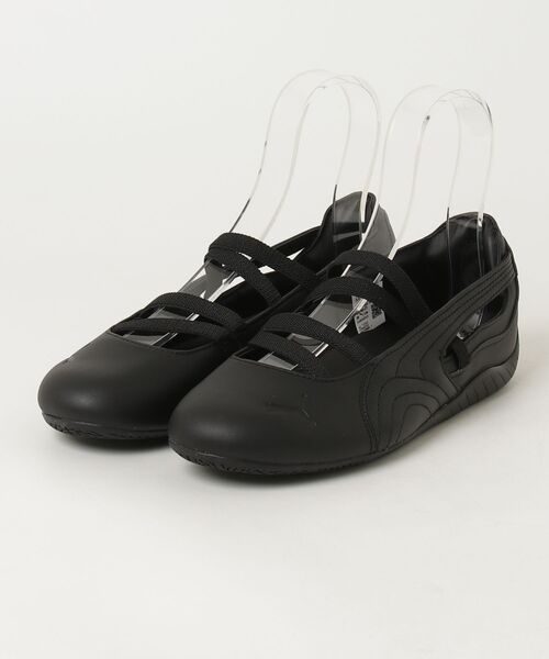 「PUMA」 ローカットスニーカー 24cm ブラック レディース
