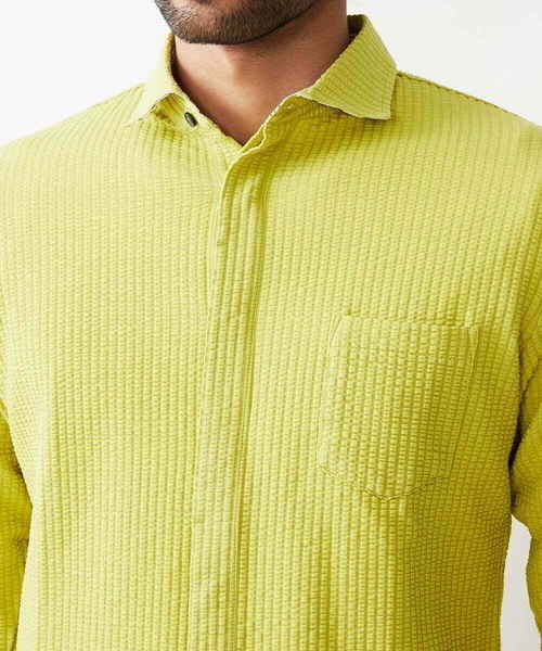 「MK MICHEL KLEIN HOMME 」 7分袖シャツ 48 ブルー メンズ_画像7