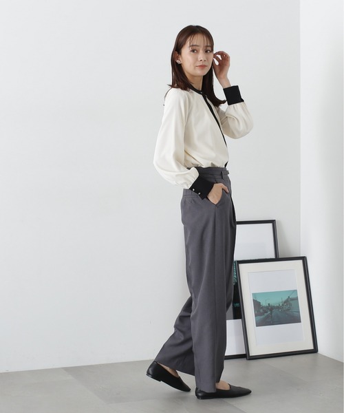 「N.(N. Natural Beauty Basic)」 長袖ブラウス MEDIUM グレー レディース_画像5