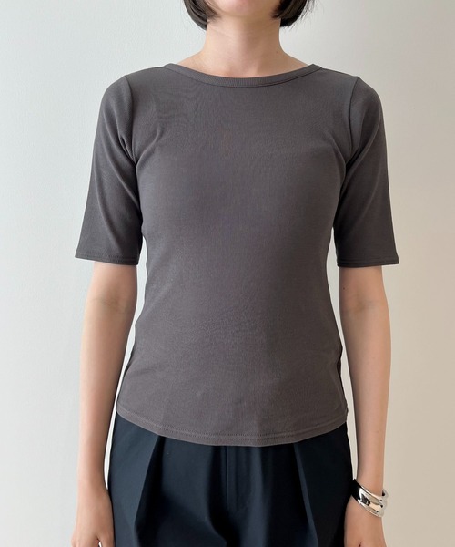 「BABYLONE」 半袖Tシャツ フリー ブラック レディース_画像7