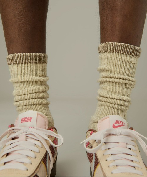 ROTOTO（ロトト） ハイソックス 靴下 UNION x ROTOTO FRAME WORK SOCK