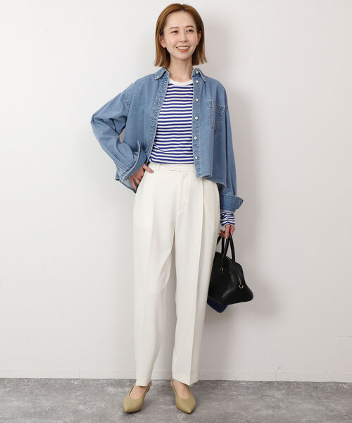 「SLOBE IENA」 パンツ 36 ホワイト レディース_画像3