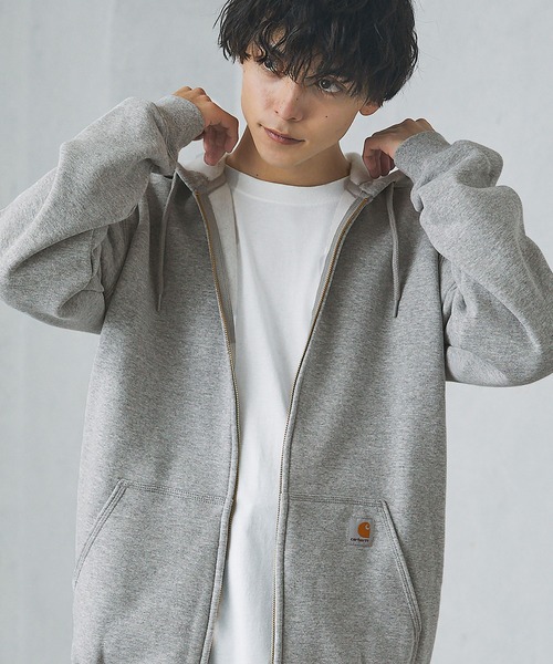 Carhartt（カーハート） ジップアップパーカー M ヘザーグレー メンズ