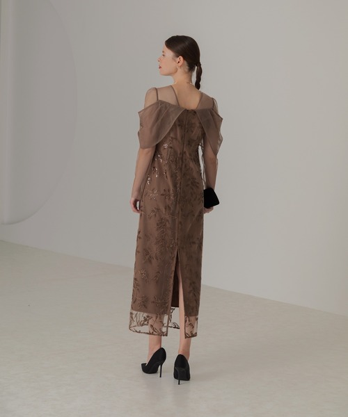 「Leja」 長袖ワンピース MEDIUM グレー レディース_画像3