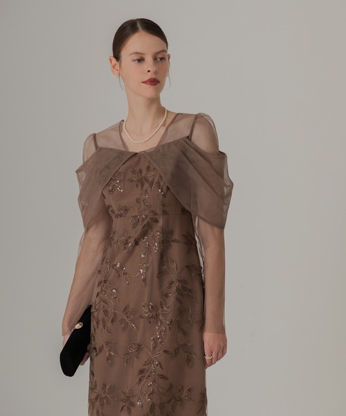 「Leja」 長袖ワンピース MEDIUM グレー レディース_画像6