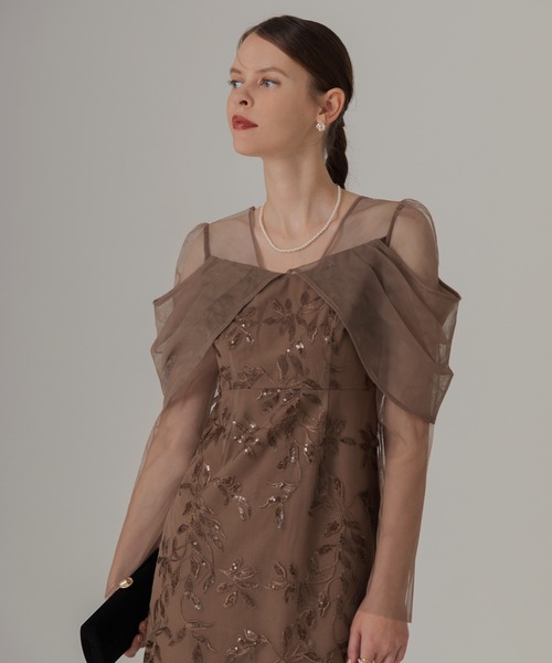 「Leja」 長袖ワンピース MEDIUM グレー レディース_画像7