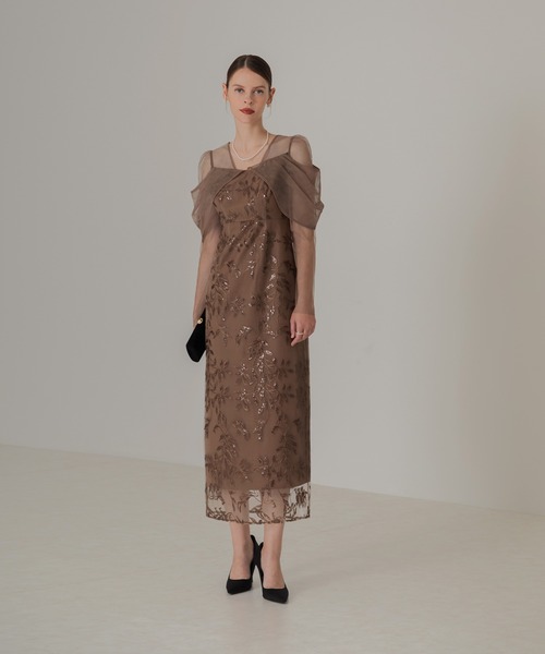 「Leja」 長袖ワンピース MEDIUM グレー レディース_画像8
