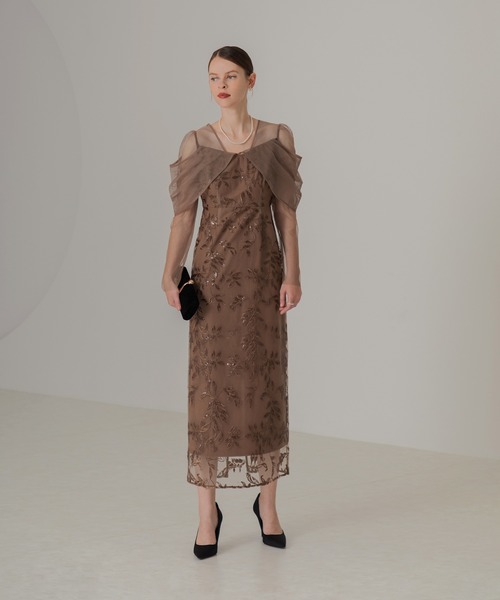 「Leja」 長袖ワンピース MEDIUM グレー レディース_画像9
