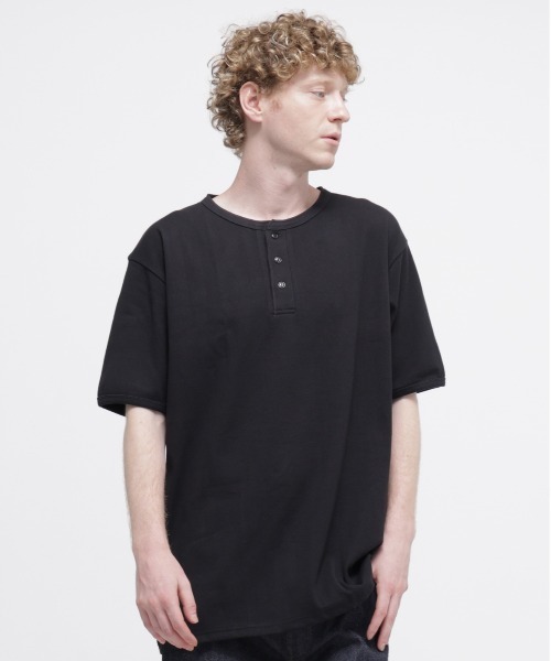 最終セールRILY ブラック Tシャツ Lサイズ AVIREX（アヴィレックス） tシャツ 「DAILY/デイリー」BIG SIZE RIB S