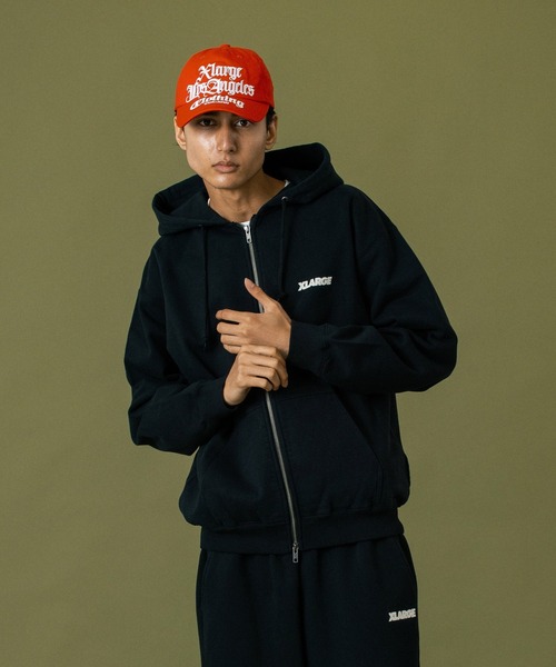 XLARGE（エクストラ ラージ） ジップアップパーカー L オリーブ メンズ