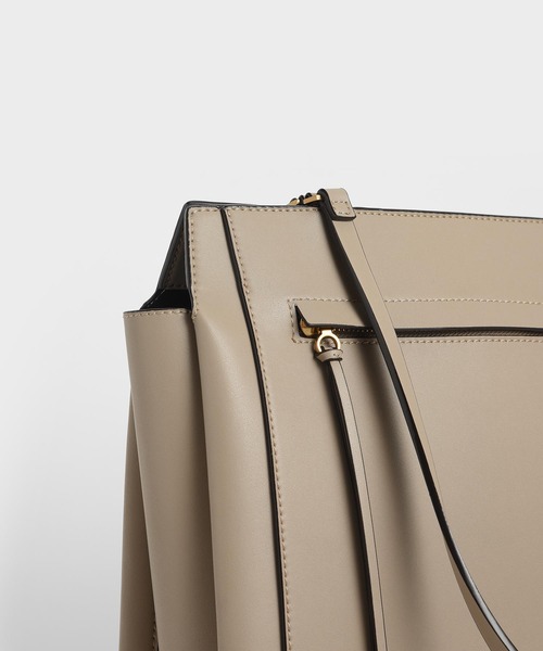 「CHARLES & KEITH」 トートバッグ X-LARGE ブルーグリーン レディース_画像2