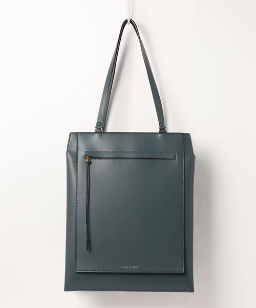 「CHARLES & KEITH」 トートバッグ X-LARGE ブルーグリーン レディース_画像7