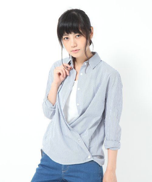 シャツ ブラウス 「GLOBALWORK」カシュクールシャツ長袖/529133 レディース | GLOBAL WORK | 03