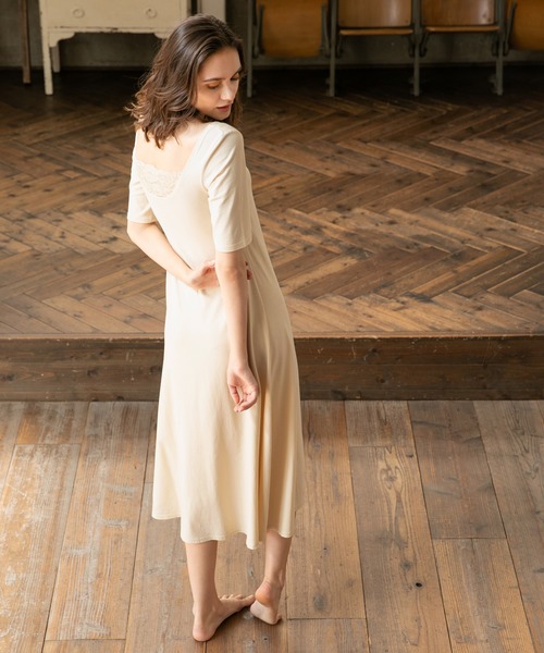 ルームウェア パジャマ カップつきコットンバックレース マキシ丈ワンピース Zozotown 通販 Paypayモール