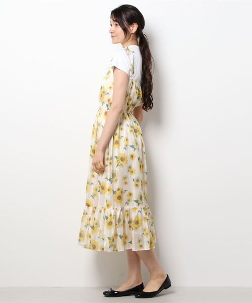 axes femme（アクシーズ ファム） ワンピース ひまわり柄キャミ