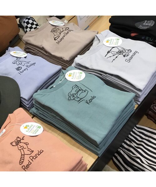 BREEZE（ブリーズ） tシャツ /東山動植物園コラボ ゆるタッチアニマルT