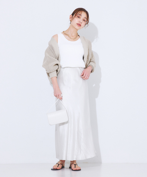 Rouge vif カーディガン ストレッチリリヤーンニットボレロ