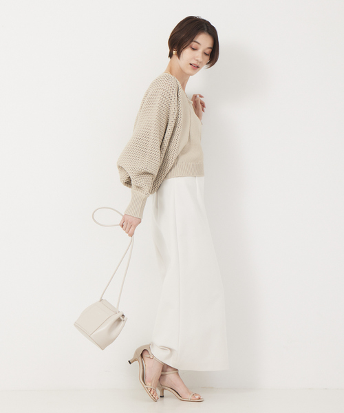 Rouge vif カーディガン ストレッチリリヤーンニットボレロ