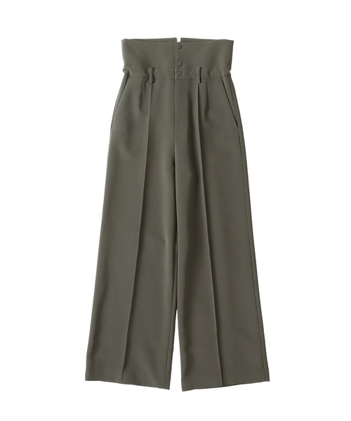 DRESSLAVE パンツ double cloth high waist pants(ダブルクロス