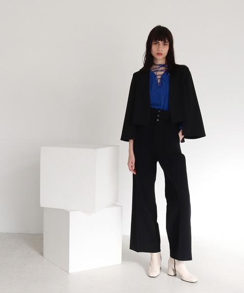 DRESSLAVE パンツ double cloth high waist pants(ダブルクロスハイ